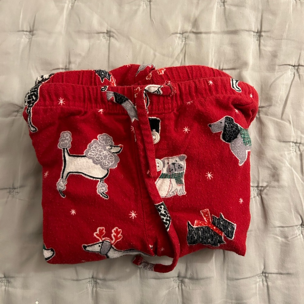 Kids' Red Winter Dog PJ Pants - Picture 3 of 3